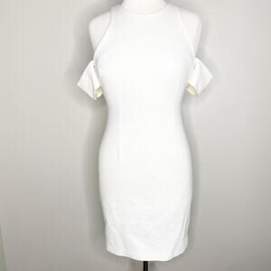 N/Nicholas White Cold Shoulder Sheath Dress Size 4